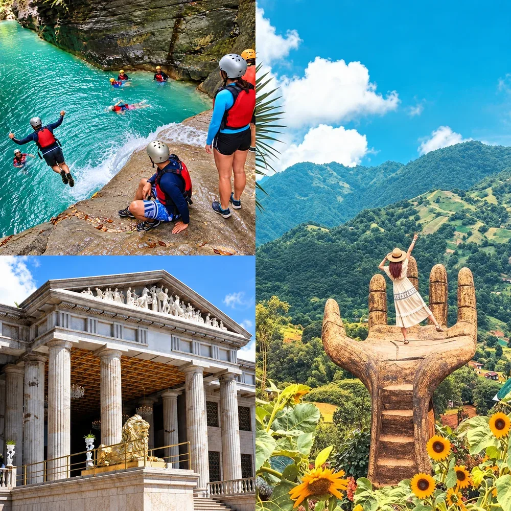 Canyoneering in Badian, the Temple of Leah, and the giant hand at Sirao Garden