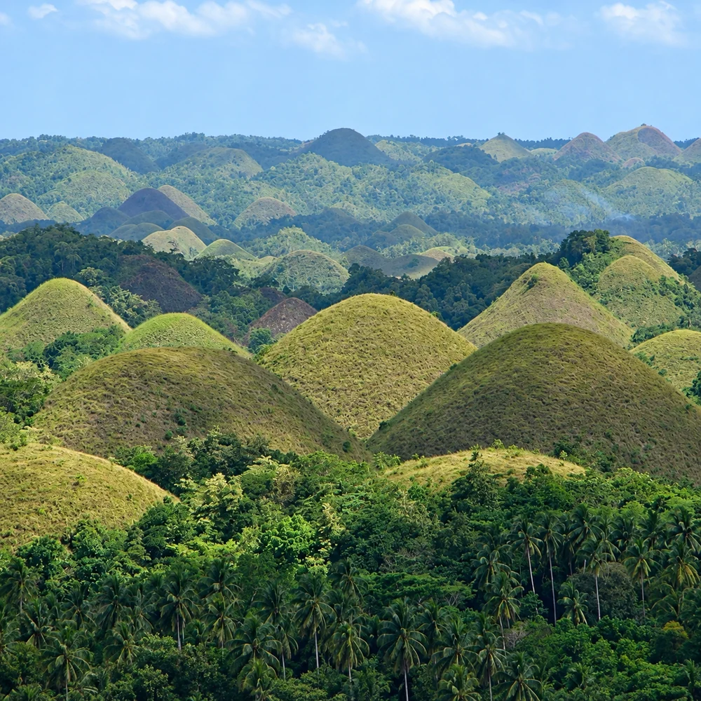 Rolling green Chocolate Hills in Bohol